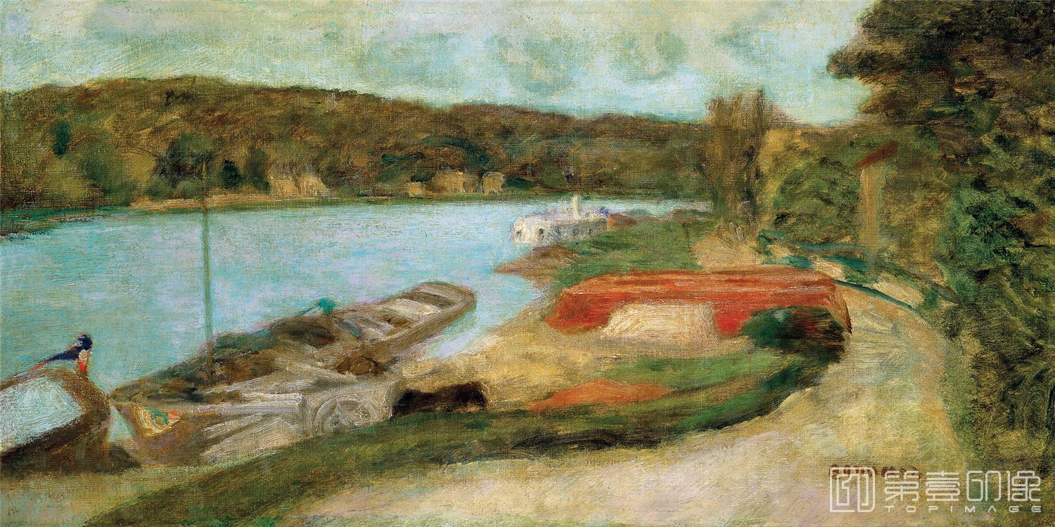 油画-The Seine at Vernon